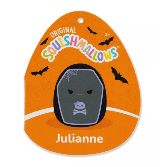 Squishmallows Original 16-Inch Julianne Grey and Purple Coffin - Picture 3 of 3